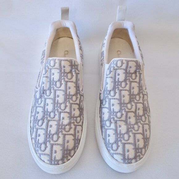 DIOR Solar Slip-On Sneaker 'Dior Oblique - Grey Stone' (IT/EU 39, US 9) - Picture 1 of 16